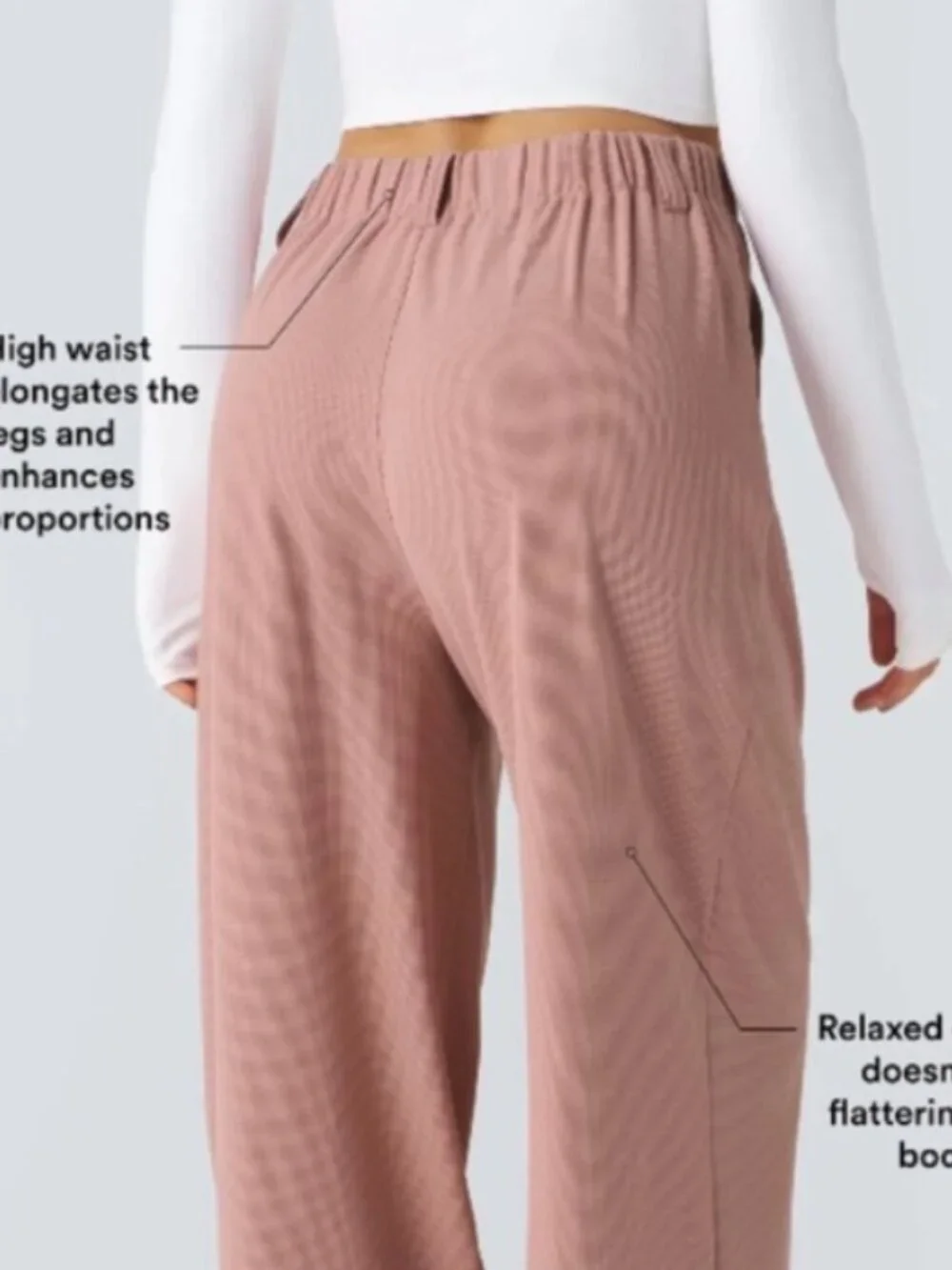 HALARA Flex™ High Waisted Side Pocket Wide Leg Size XS NWT - Picture 3 of 8